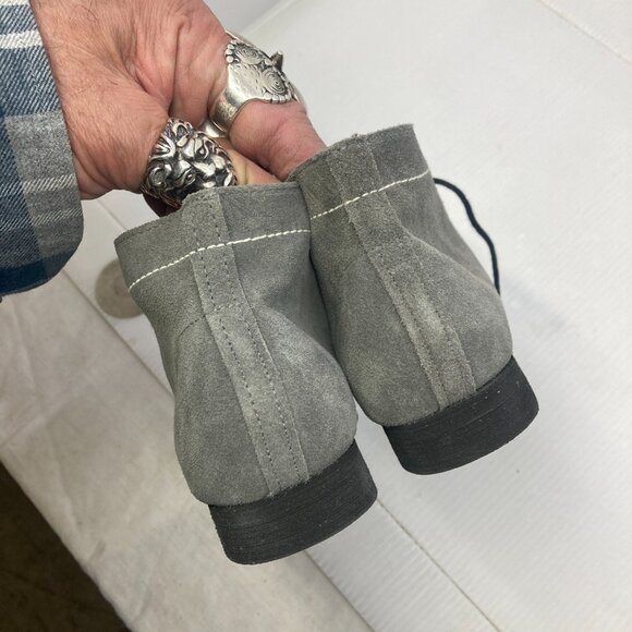 Vtg 1960s GREYHOUND SHOE Canada child baby grey suede desert boots shoes sz 6 - Picture 5 of 5